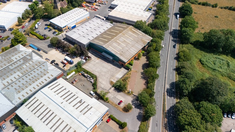 Aerial view of South Corner from above Old Brighton Road
