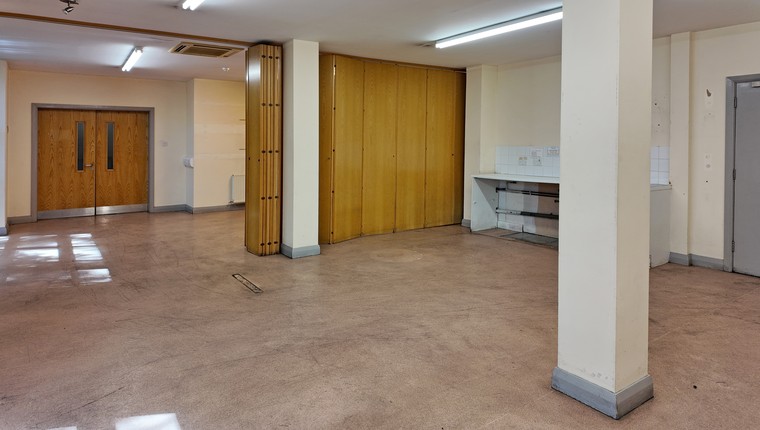 An internal office with folding partition